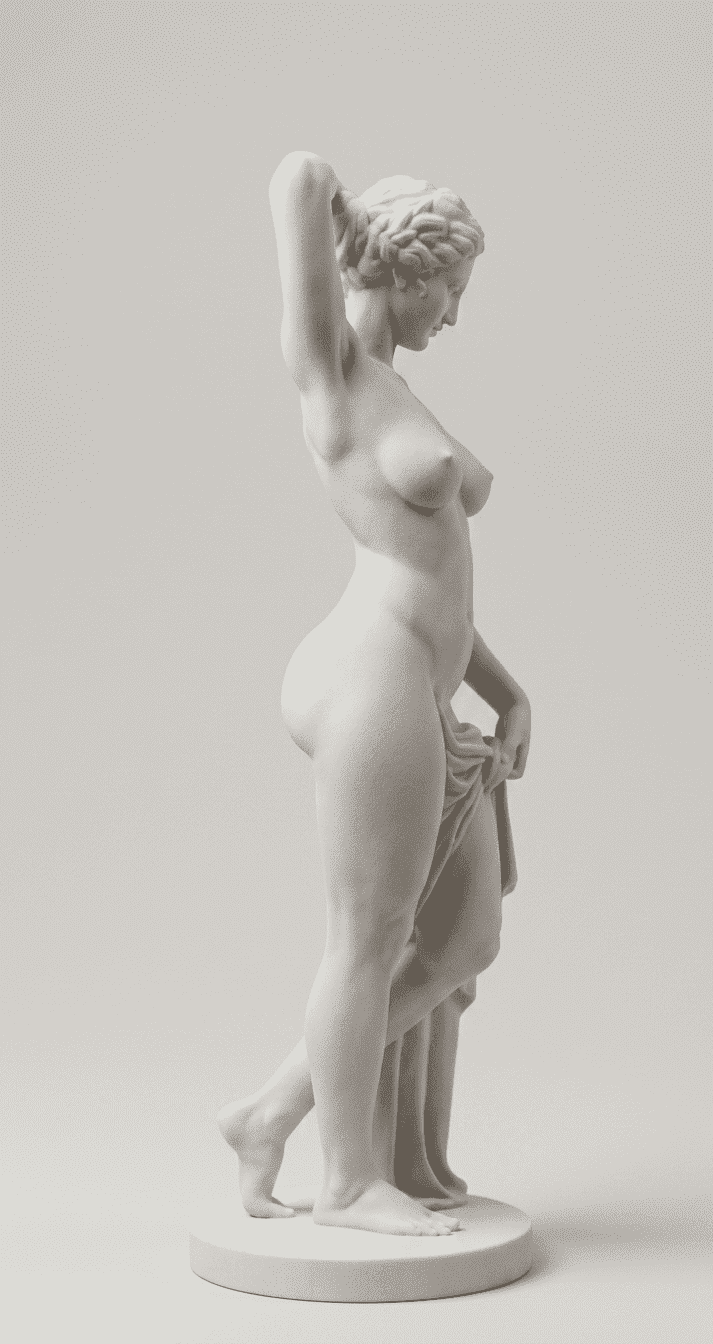 Venere «Il Silenzio di Afrodite» — Statuetta in Resina Bianca Opaca - Taraflo