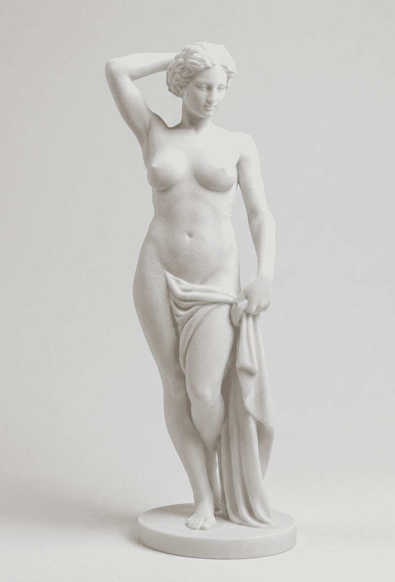Venere «Il Silenzio di Afrodite» — Statuetta in Resina Bianca Opaca - Taraflo