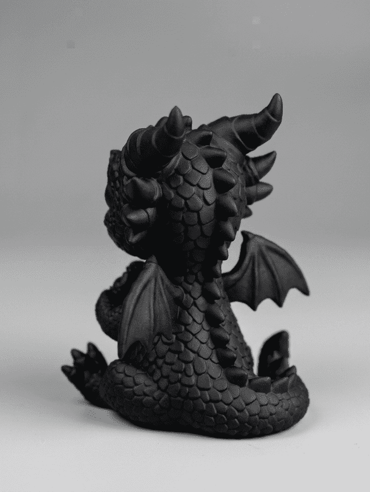 Drago «L'Ultimo Custode» — Statuetta da Collezione in Resina Nera Opaca - Taraflo