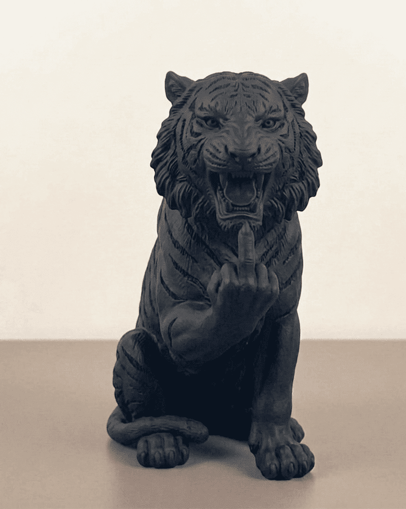 Tigre «Il Graffio dell'Ironia» — Statuetta in Resina - Taraflo