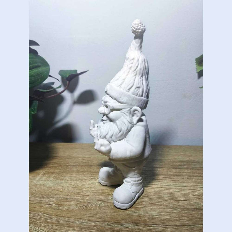 Gnomo «Senza Filtri» — Statuetta Decorativa da Giardino in Resina - Taraflo