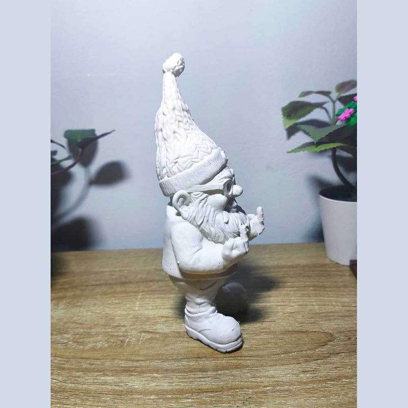 Gnomo «Senza Filtri» — Statuetta Decorativa da Giardino in Resina - Taraflo
