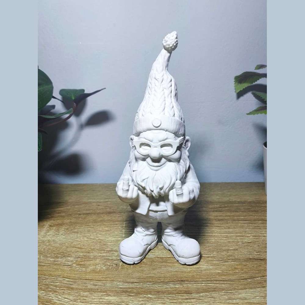 Gnomo «Senza Filtri» — Statuetta Decorativa da Giardino in Resina - Taraflo