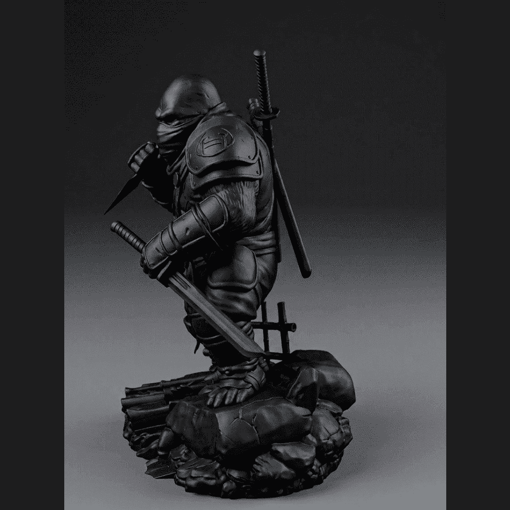 Gorilla "Ninja Ronin" — Matte Black Resin Collectible Statue
A silent warrior, between shadow and discipline.
A ninja ronin gorilla, among sharp blades and rock: strength, mystery, and artisanal mastery in one single peTarafloTaraflogorrilla ninja ronin