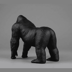 Gorilla — Scultura da Collezione in Resina Nera Opaca - Taraflo