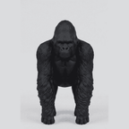Gorilla — Scultura da Collezione in Resina Nera Opaca - Taraflo
