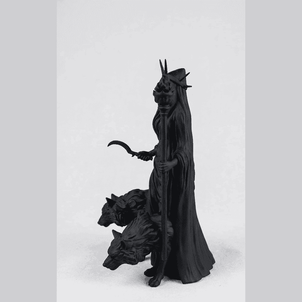 Ecate — Statuetta della Custode del Crocevia in Resina Nera Opaca - Taraflo