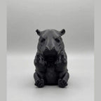 Hippopotamus 'With Personality' — Decorative Resin Figurine, Large, Round, and Full of Good Humor. Detailed, original-design hippopotamus figurine with a touch of irony that brings cheer wherever you place it. Sturdy decorative resin figurine.