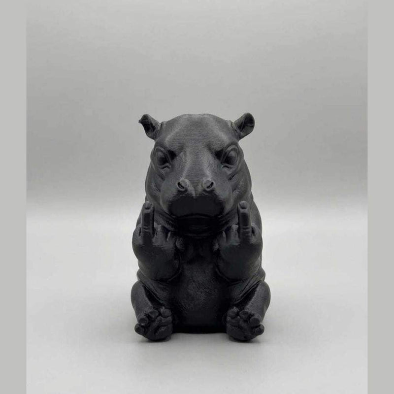 Ippopotamo «Con Personalità» — Statuetta Decorativa in Resina - Taraflo