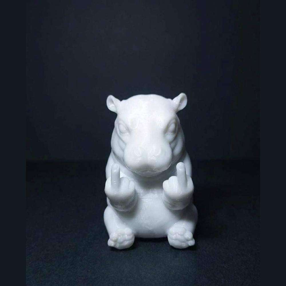 Hippopotamus 'With Personality' — Large, round decorative resin statue full of good humor. Detailed, original hippopotamus figurine with a touch of irony that brings joy wherever placed. Stable TarafloTaraflo decorative resin statue