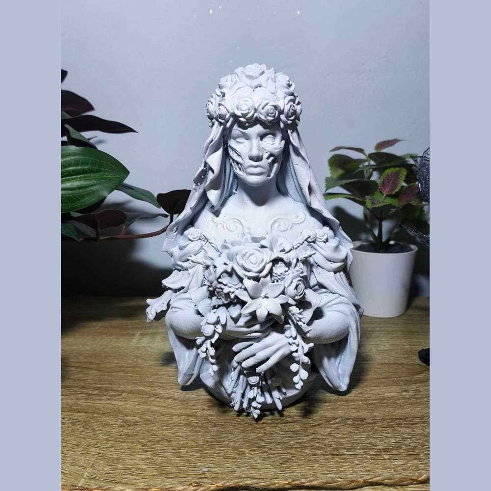 L'Eterno Incanto: Busto Sposa Cadavere in Resina per Trasformare i Tuoi Spazi con Eleganza Dark - Taraflo