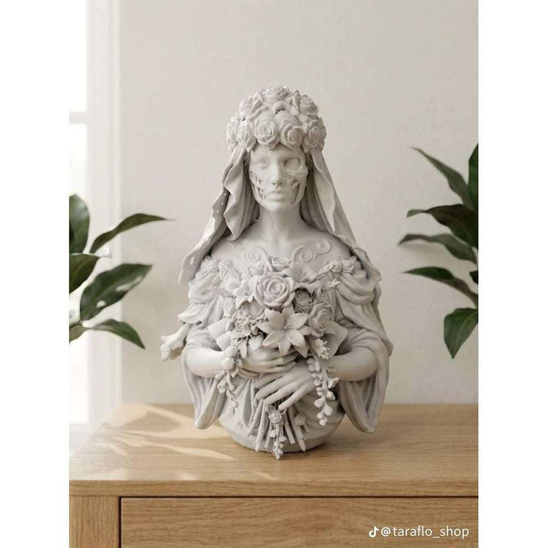 L'Eterno Incanto: Busto Sposa Cadavere in Resina per Trasformare i Tuoi Spazi con Eleganza Dark - Taraflo