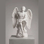 La Caduta di Icaro: Statua in Marmo Bianco sul Tragico Volo Mitologico - Taraflo