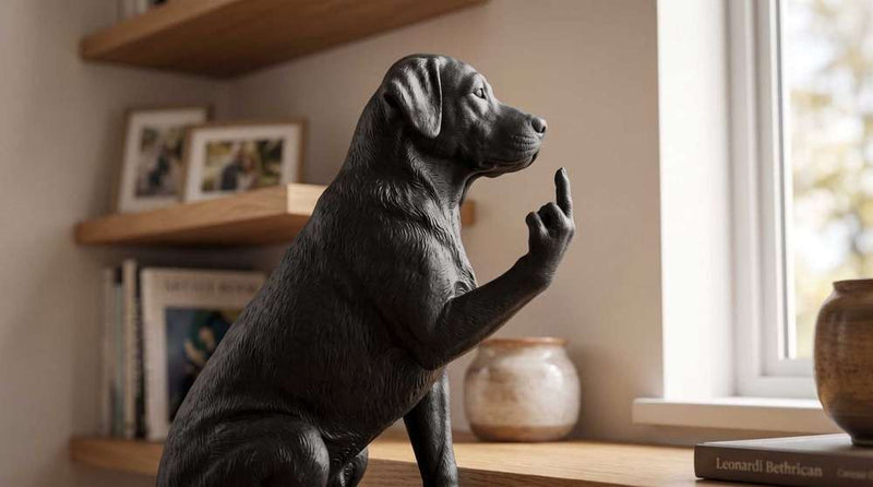 Labrador — Statuetta Cane «Educato… ma non troppo»