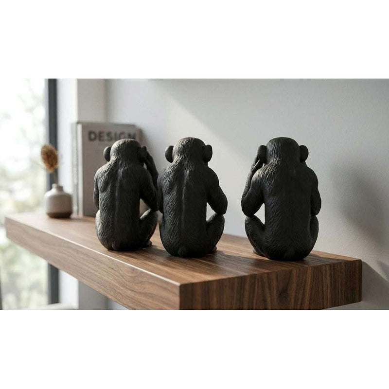 Le Tre Scimmie Sagge — Scultura «Non Vedo, Non Parlo, Non Sento» in Resina - Taraflo