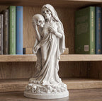 Statua Amore Eterno Memento Mori in Resina Effetto Gesso – Scultura Gotica Neoclassica "Eternal Love" con Teschi, Rose e Clessidra | Arredo Dark Academia