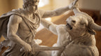 Statuetta Teseo e Minotauro - Scultura Mitologica Greca da Mensola