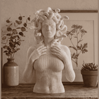 Medusa — Busto in Resina Bianca Opaca (Effetto Maglia) - Taraflo
