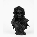 Memento Vivere — Busto Velato in Resina Nera Opaca - Taraflo