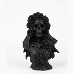 Memento Vivere — Busto Velato in Resina Nera Opaca - Taraflo