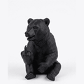 Bear 'Rude Bear' — Matte Black Resin Decorative Statue. A bear that doesn't mince words. Irreverent statue with an unmistakable gesture: pure irony for anyone who never takes themselves too seriously. Taraflo Taraflo Decorative Statue