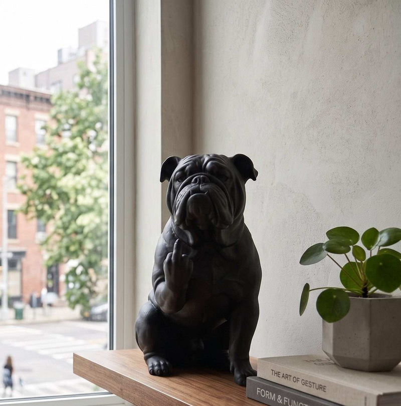 Bulldog — Statuetta Cane "Educato… ma non troppo"