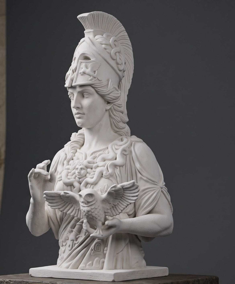 Buste d'Athéna en résine : La sculpture idéale de la déesse de la sagesse pour votre espace