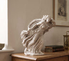 Statua Tempesta in Resina Bianca Opaca – Dea del Vento e del Maltempo | Scultura Design Moderna per Casa, Arredo Elegante, Decorazione Meteo
