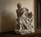 Estatua clásica de terror en resina con efecto yeso | Escultura decorativa blanca