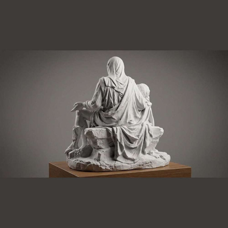 Pietà di Michelangelo — Statua Religiosa in Resina Effetto Marmo - Taraflo