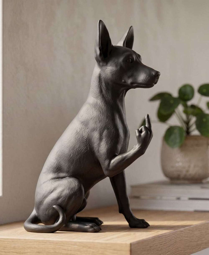 Pinscher — Statuetta Cane "Educato… ma non troppo"