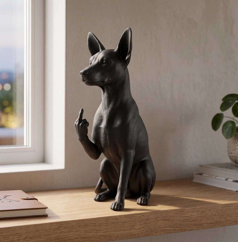 Pinscher — Statuetta Cane "Educato… ma non troppo"