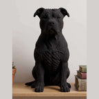 Pitbull — Statuetta da Collezione in Resina Nera Opaca - Taraflo