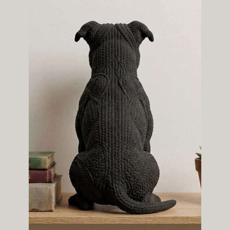 Pitbull — Statuetta da Collezione in Resina Nera Opaca - Taraflo