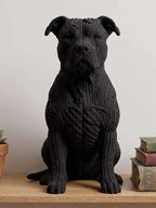 Pitbull — Statuetta da Collezione in Resina Nera Opaca - Taraflo
