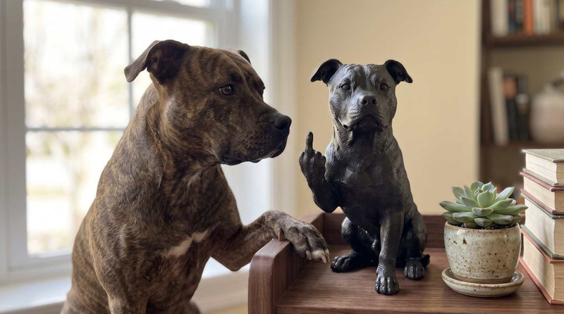Pit Bull — Statuetta Cane «Educato… ma non troppo» - Taraflo
