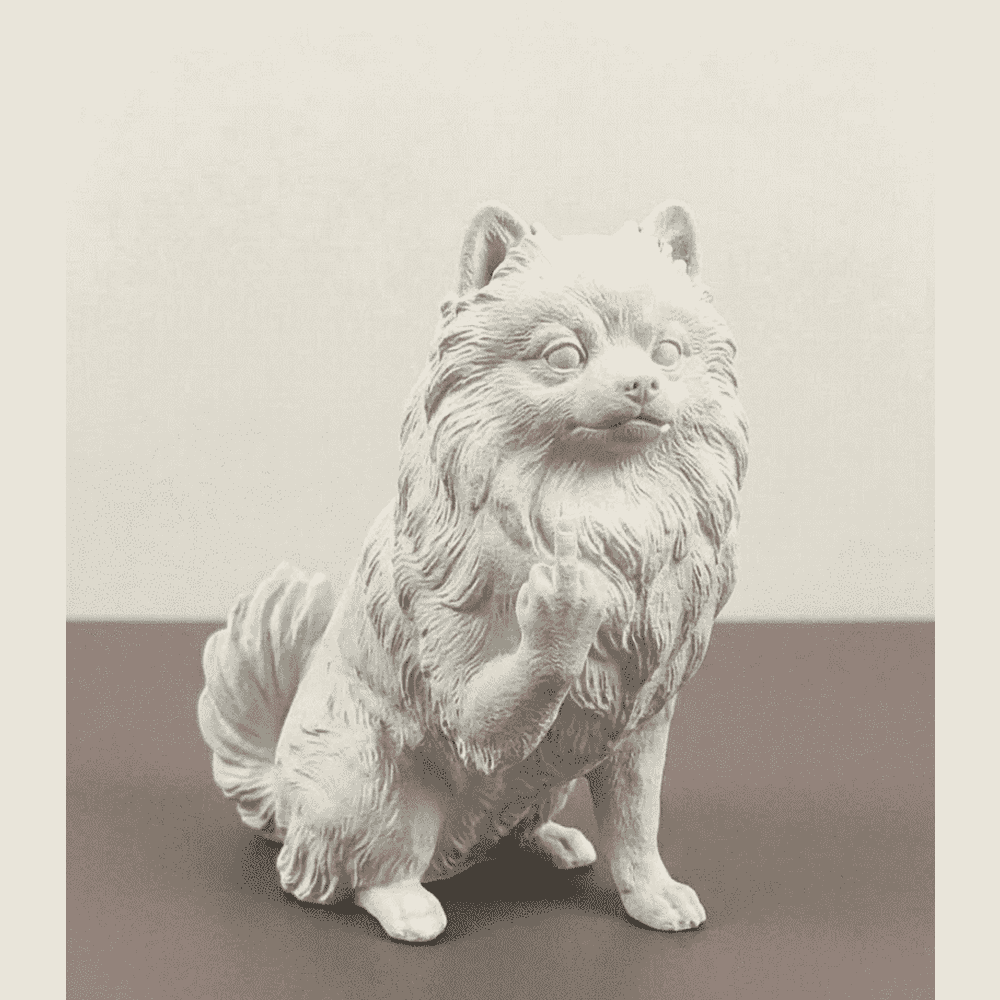 Pomerania — Statuetta Cane "Educato… ma non troppo" - Taraflo
