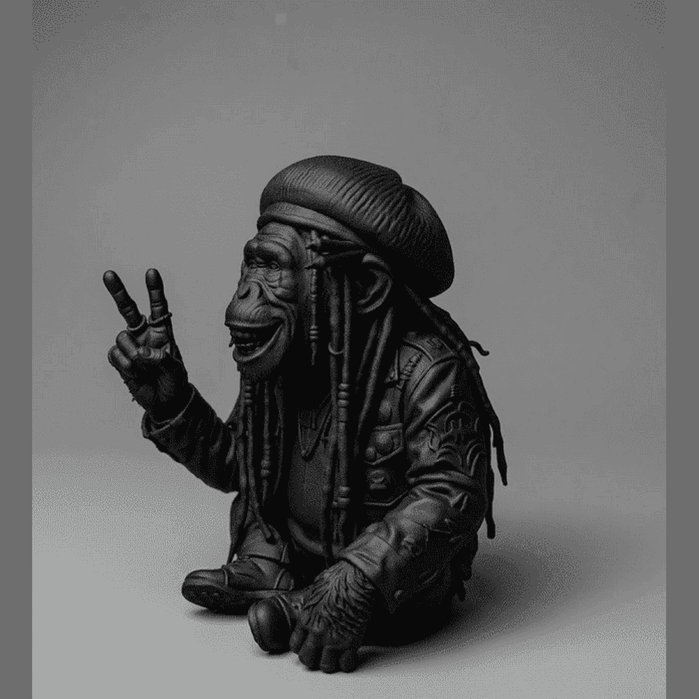 Reggae Spirit — Statuetta Vibrazione Positiva in Resina - Taraflo