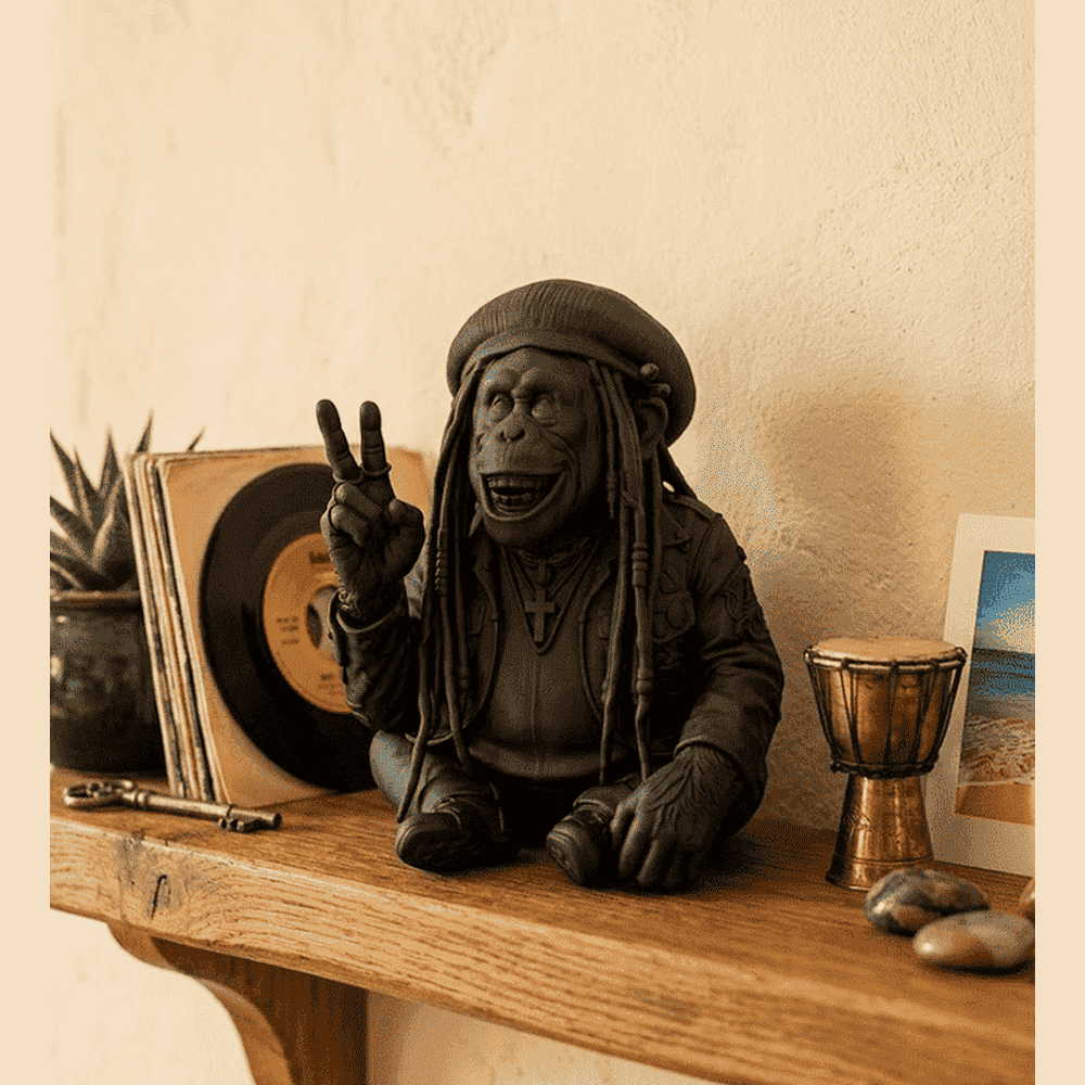 Reggae Spirit — Statuetta Vibrazione Positiva in Resina - Taraflo