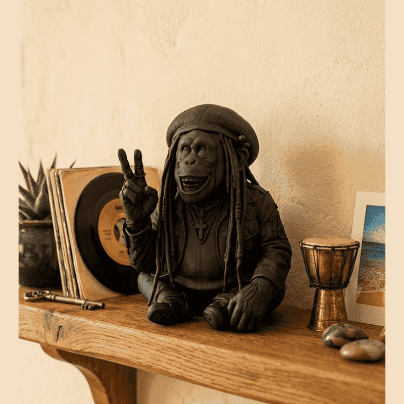 Reggae Spirit — Statuetta Vibrazione Positiva in Resina - Taraflo