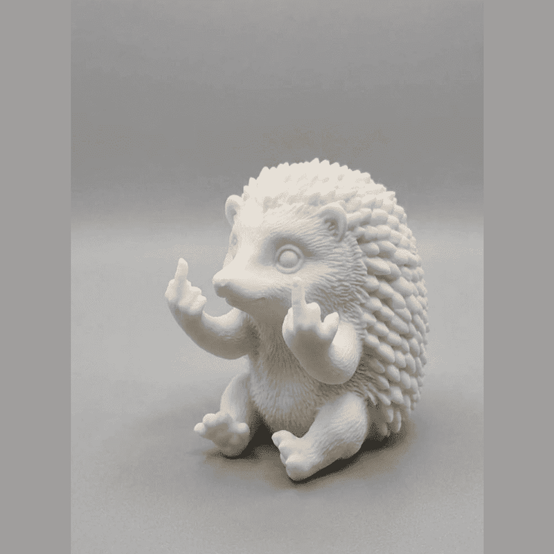 Riccio «Con Personalità» — Statuetta Decorativa in Resina - Taraflo