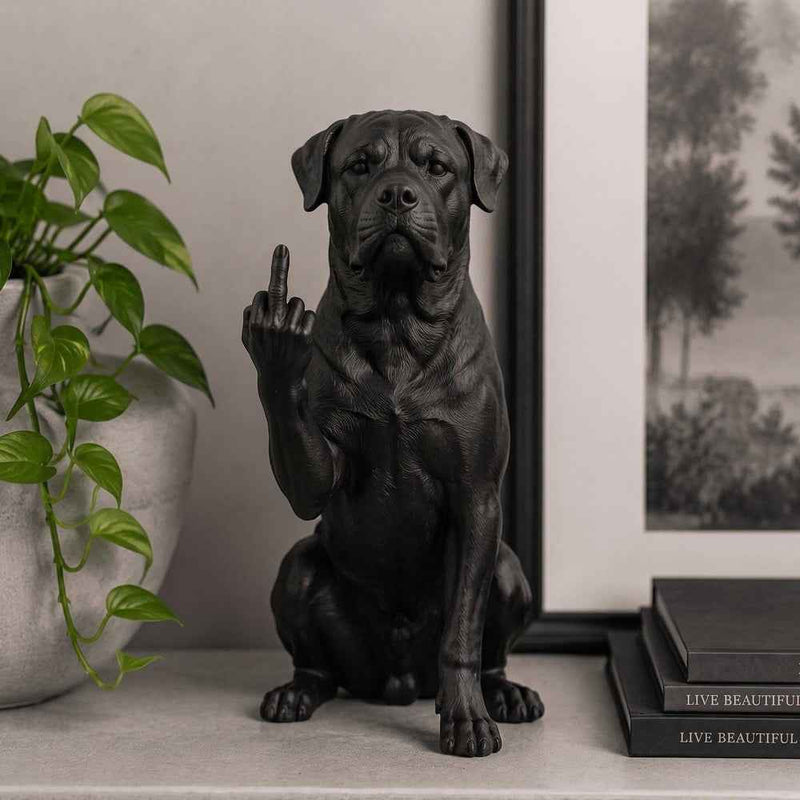 Rottweiler — Statuetta Cane «Educato… ma non troppo»