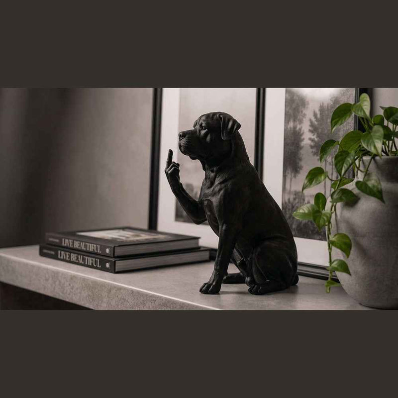 Rottweiler — Statuetta Cane «Educato… ma non troppo»