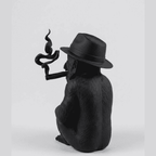 Scimmia «Rebel Icon» — Statuetta Decorativa in Resina Nera Opaca - Taraflo