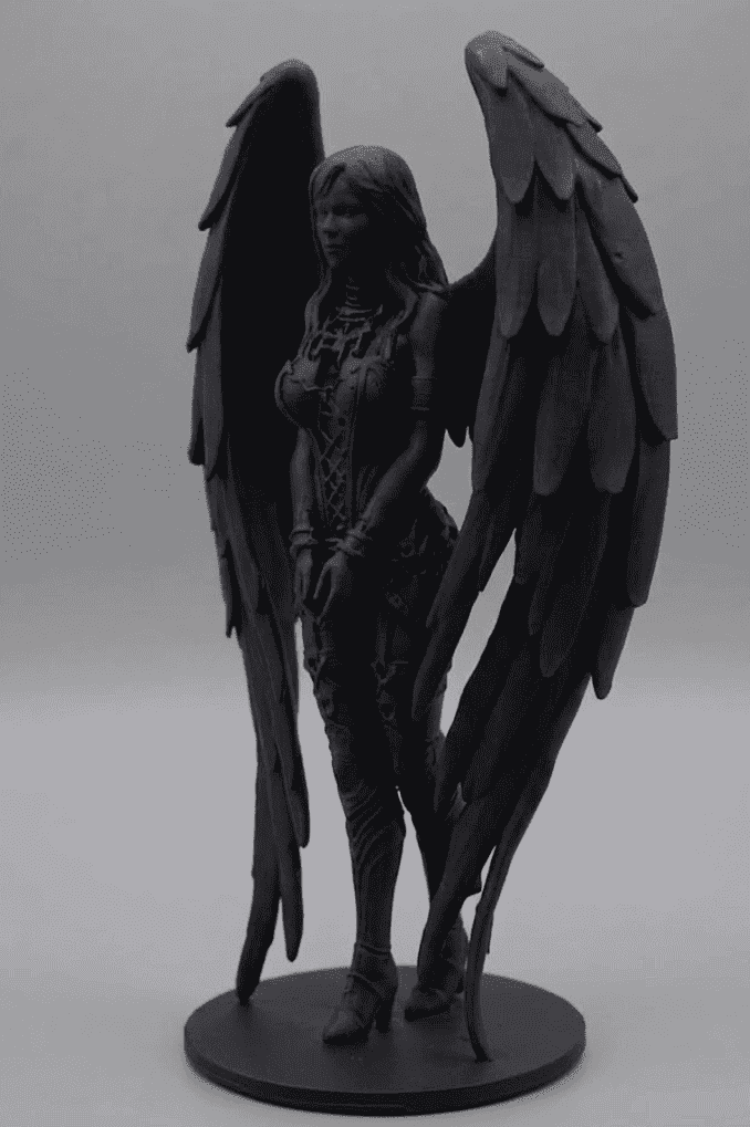 Angelo Oscuro Incatenato — Statua Gotica in Resina - Taraflo