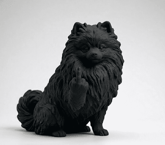 Pomerania — Statuetta Cane "Educato… ma non troppo" - Taraflo
