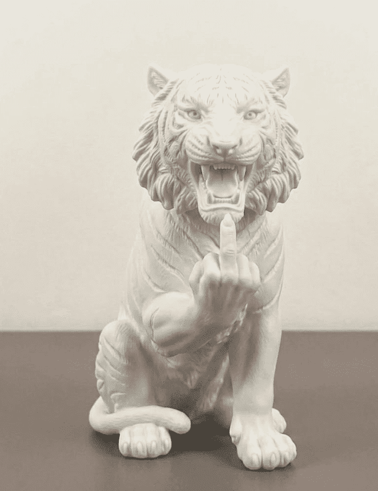 Tigre «Il Graffio dell'Ironia» — Statuetta in Resina - Taraflo