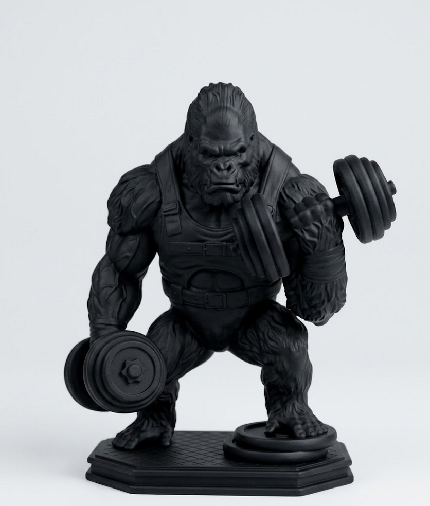GORILLA GAINS™ – Statuetta Gorilla Bodybuilder