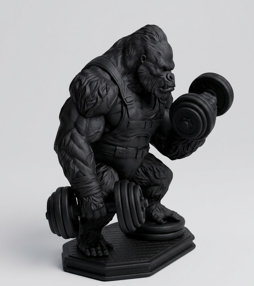GORILLA GAINS™ – Statuetta Gorilla Bodybuilder