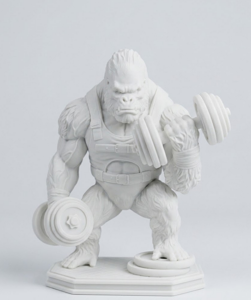 GORILLA GAINS™ – Statuetta Gorilla Bodybuilder